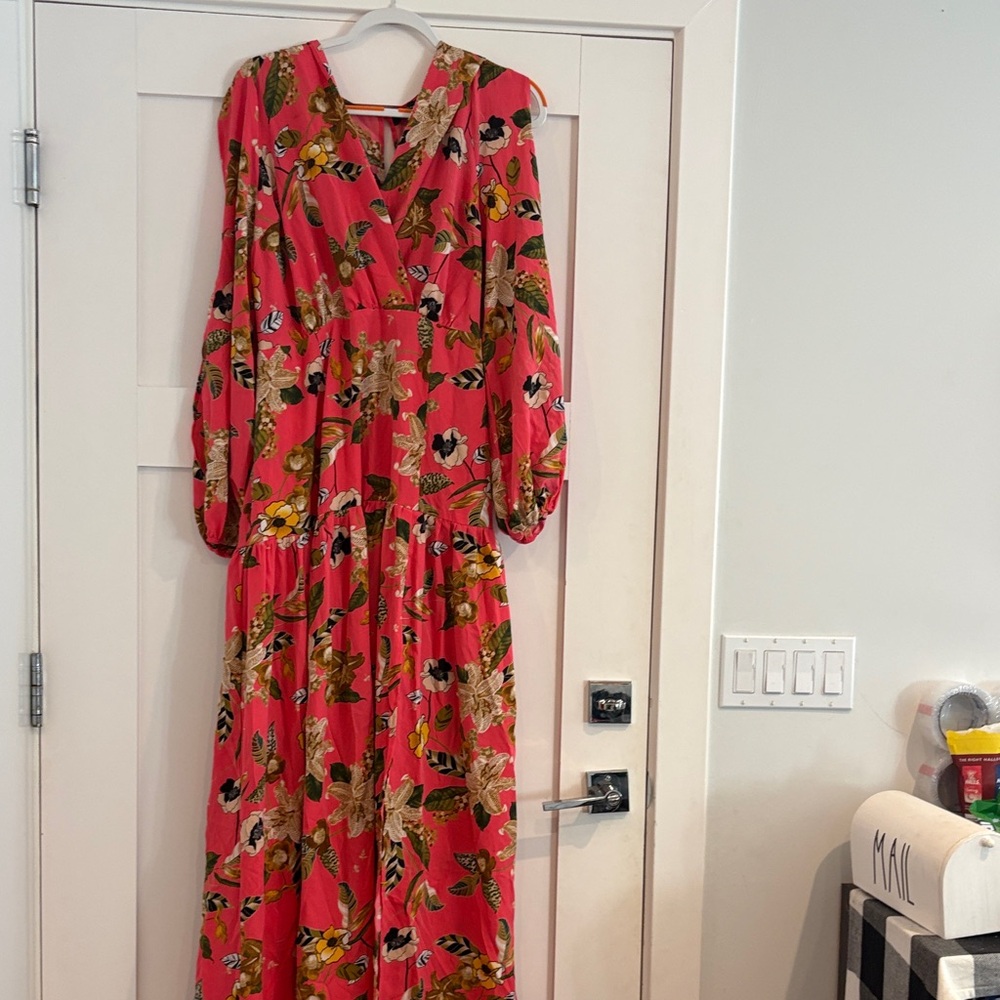 Vibrant Floral Long Sleeve Dress